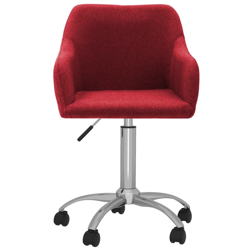Bürostuhl Drehbar Weinrot Stoff