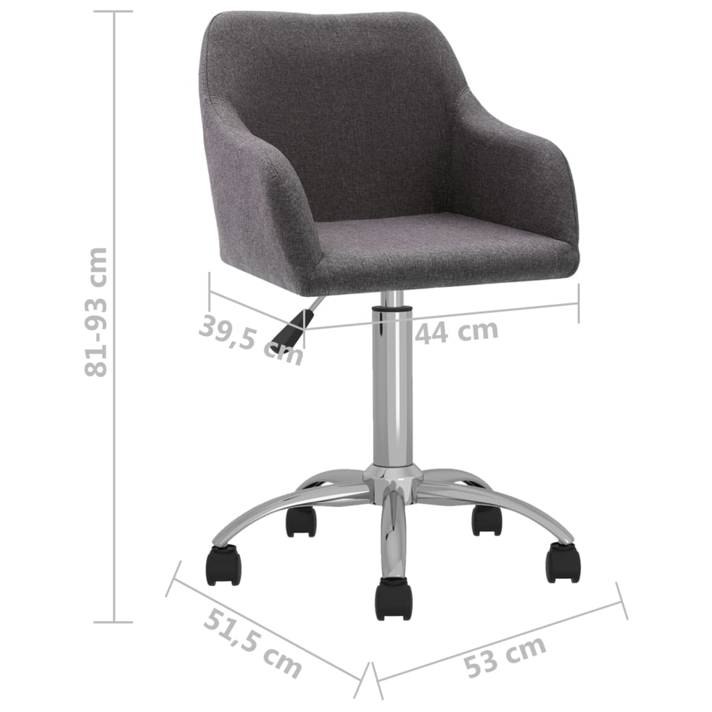 Bürostuhl Drehbar Taupe Stoff