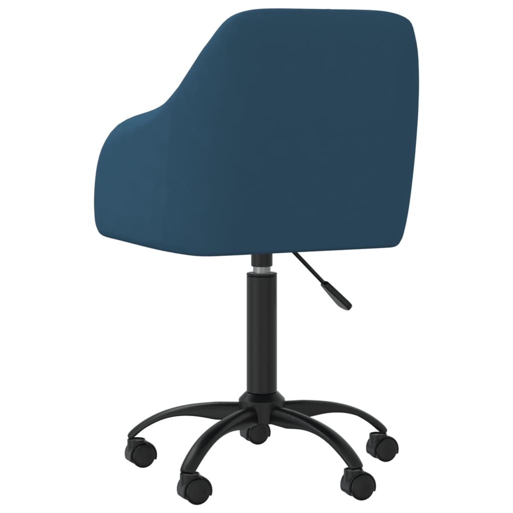 Bürostuhl Drehbar Blau Samt