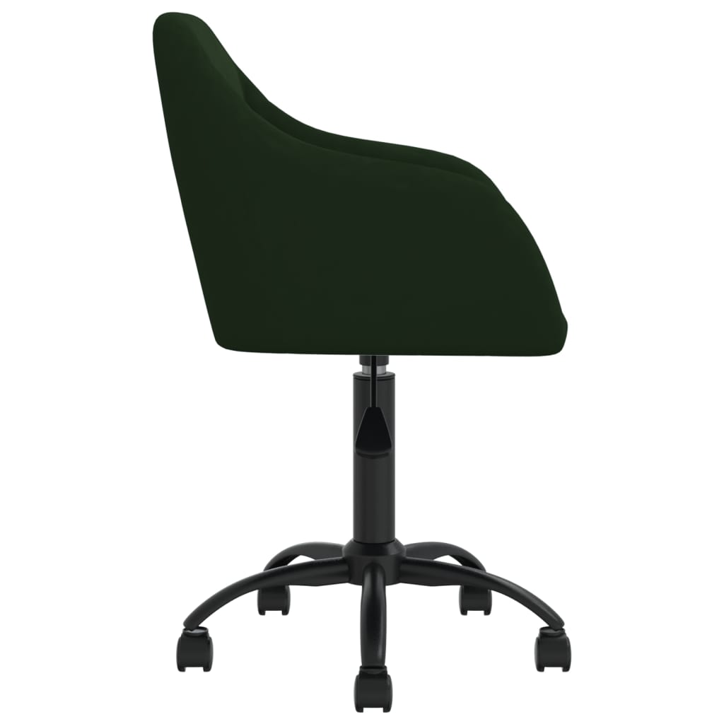 Bürostuhl Drehbar Dunkelgrün Samt