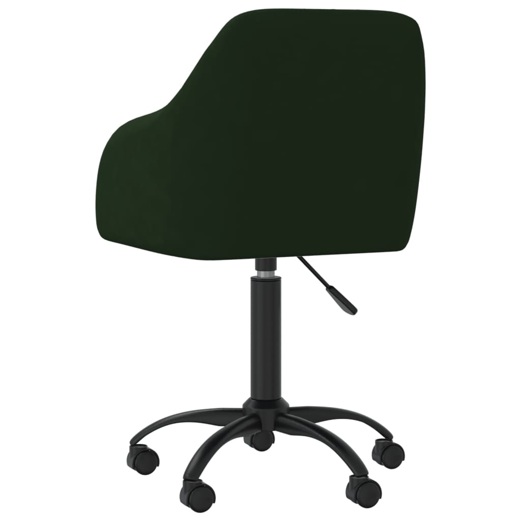 Bürostuhl Drehbar Dunkelgrün Samt