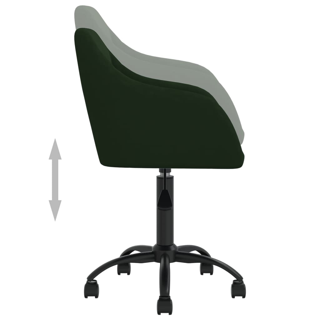 Bürostuhl Drehbar Dunkelgrün Samt