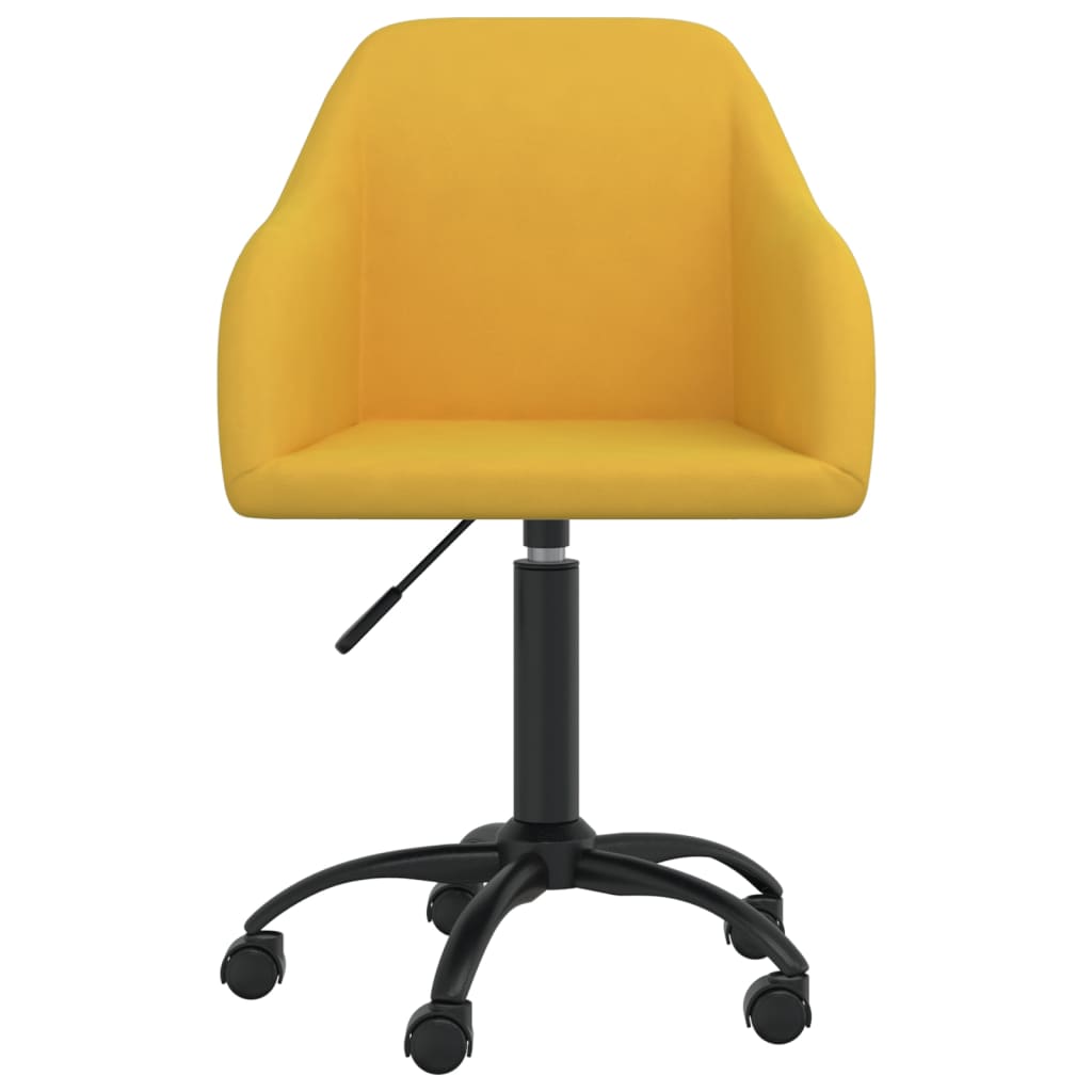 Bürostuhl Drehbar Gelb Samt