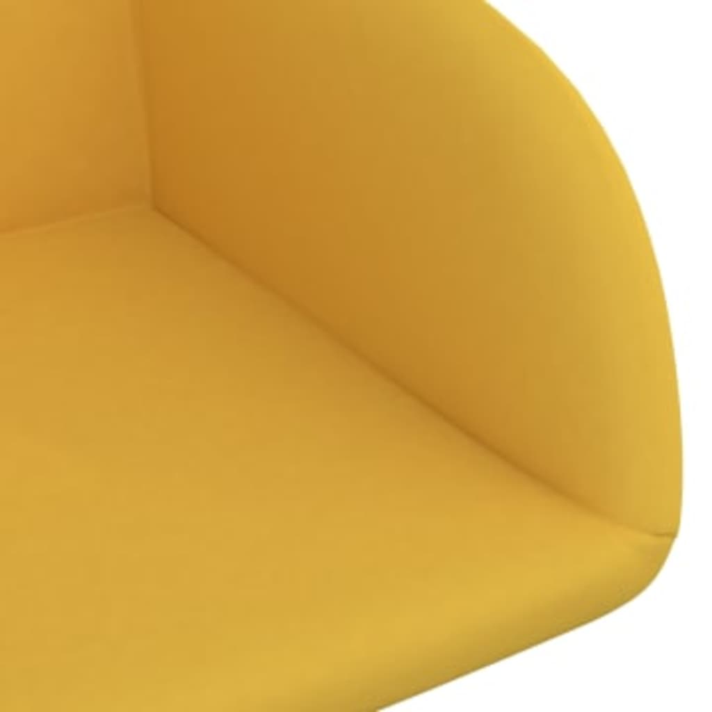 Bürostuhl Drehbar Gelb Samt