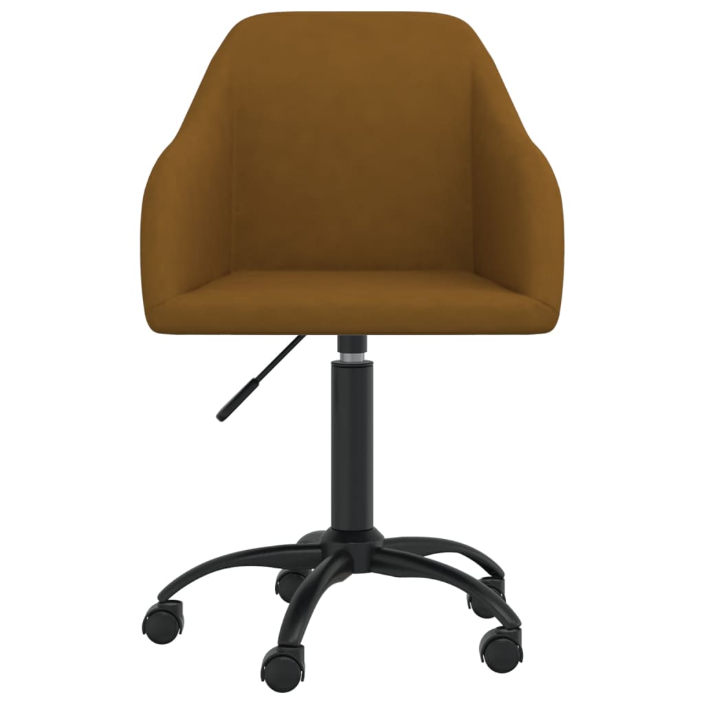Bürostuhl Drehbar Braun Samt