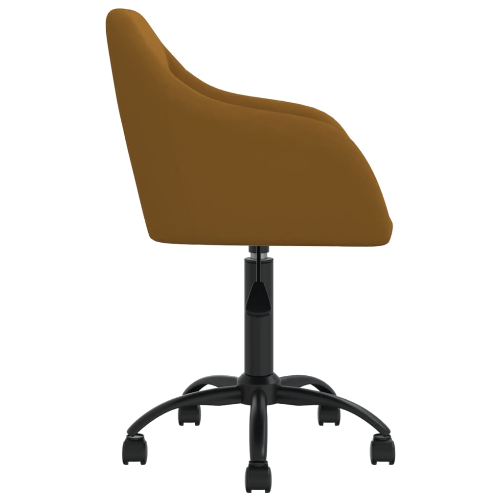 Bürostuhl Drehbar Braun Samt