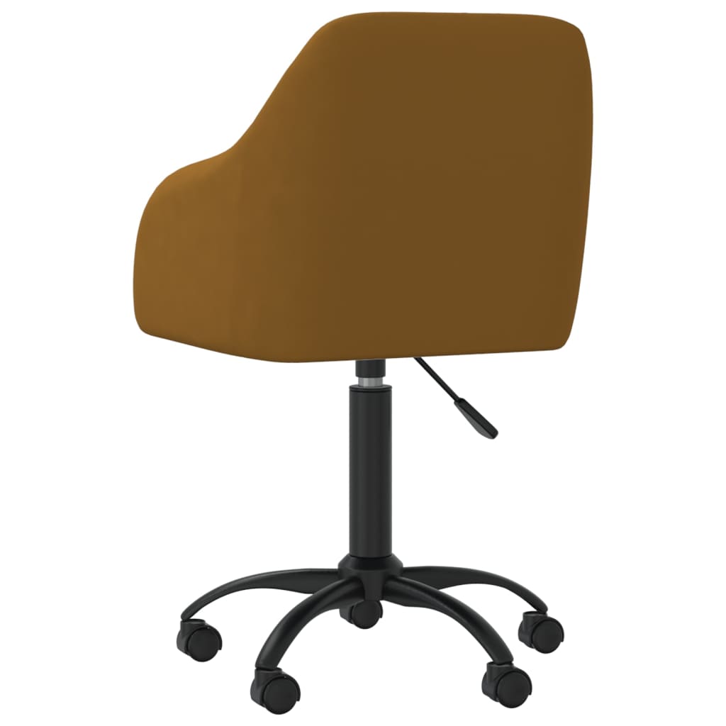 Bürostuhl Drehbar Braun Samt