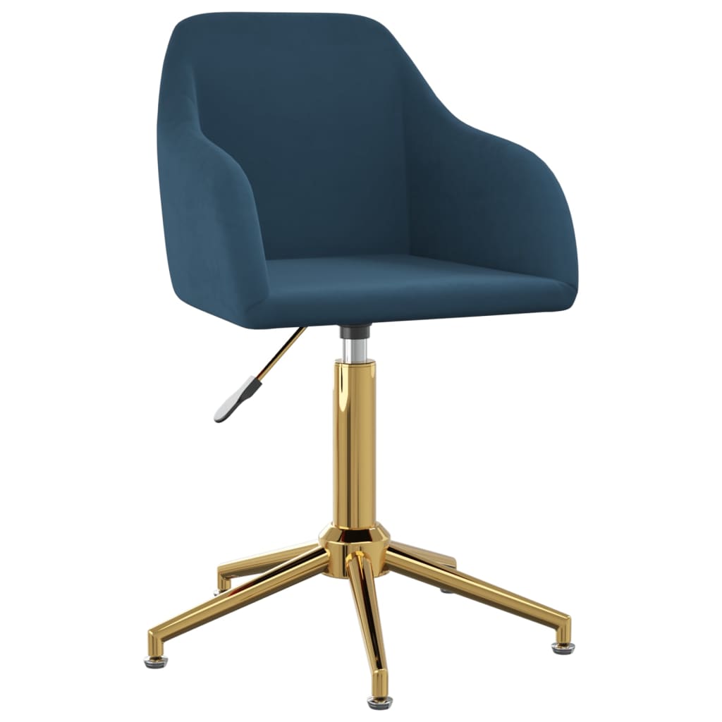 Bürostuhl Drehbar Blau Samt