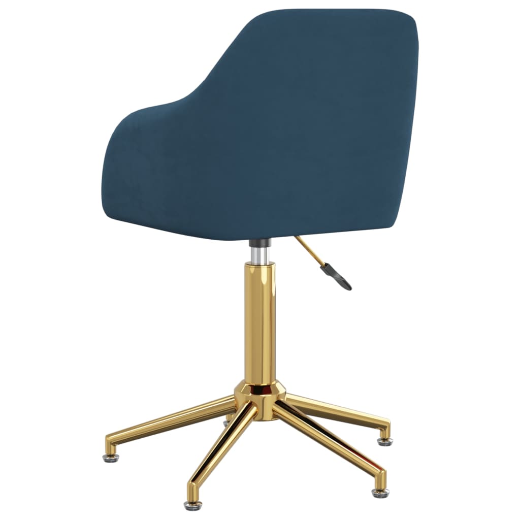 Bürostuhl Drehbar Blau Samt