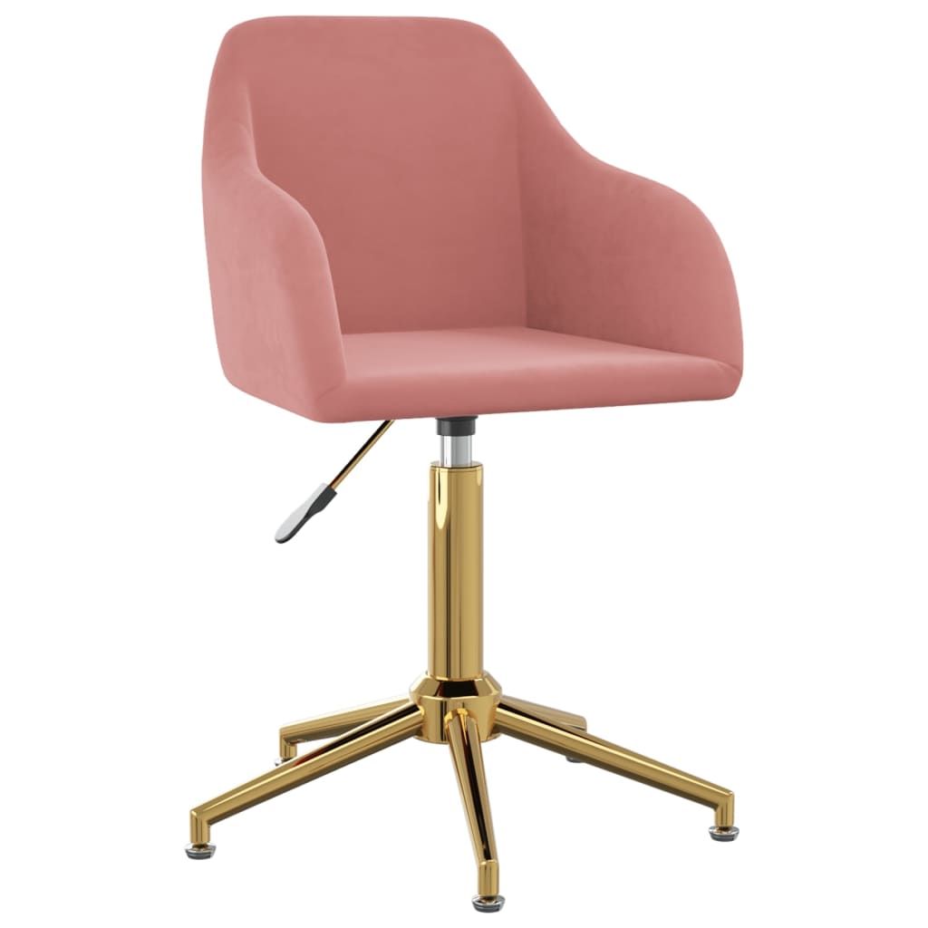 Bürostuhl Drehbar Rosa Samt