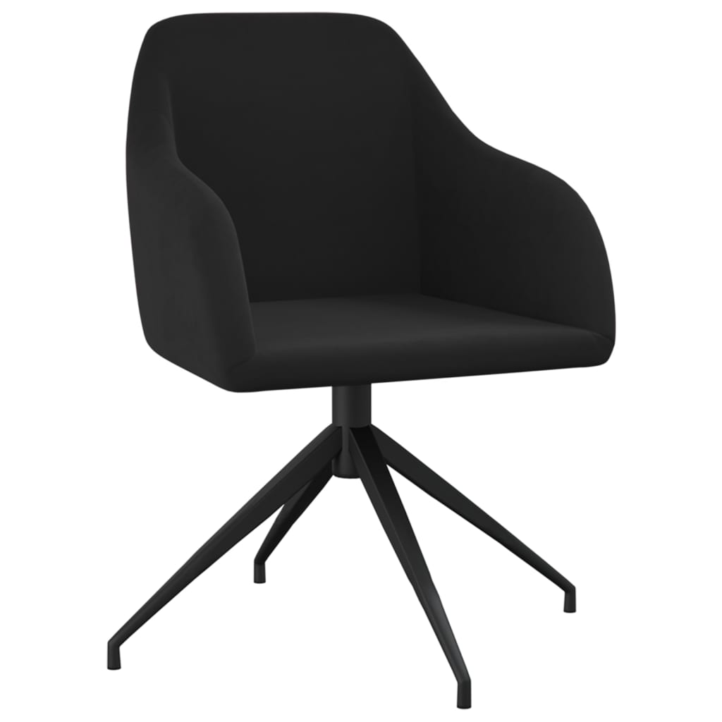 Esszimmerstühle 2 Stk. Schwarz Samt
