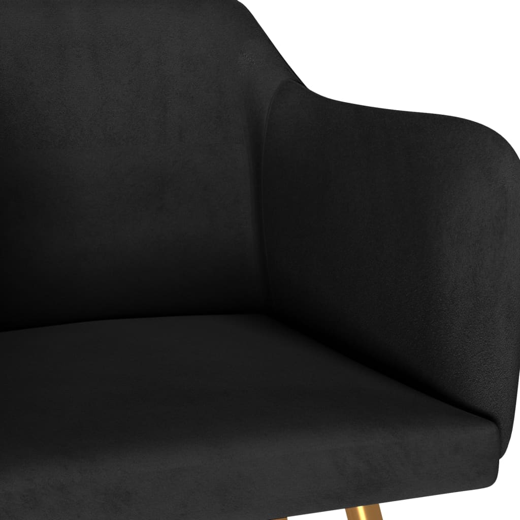 Esszimmerstühle 2 Stk. Schwarz Samt