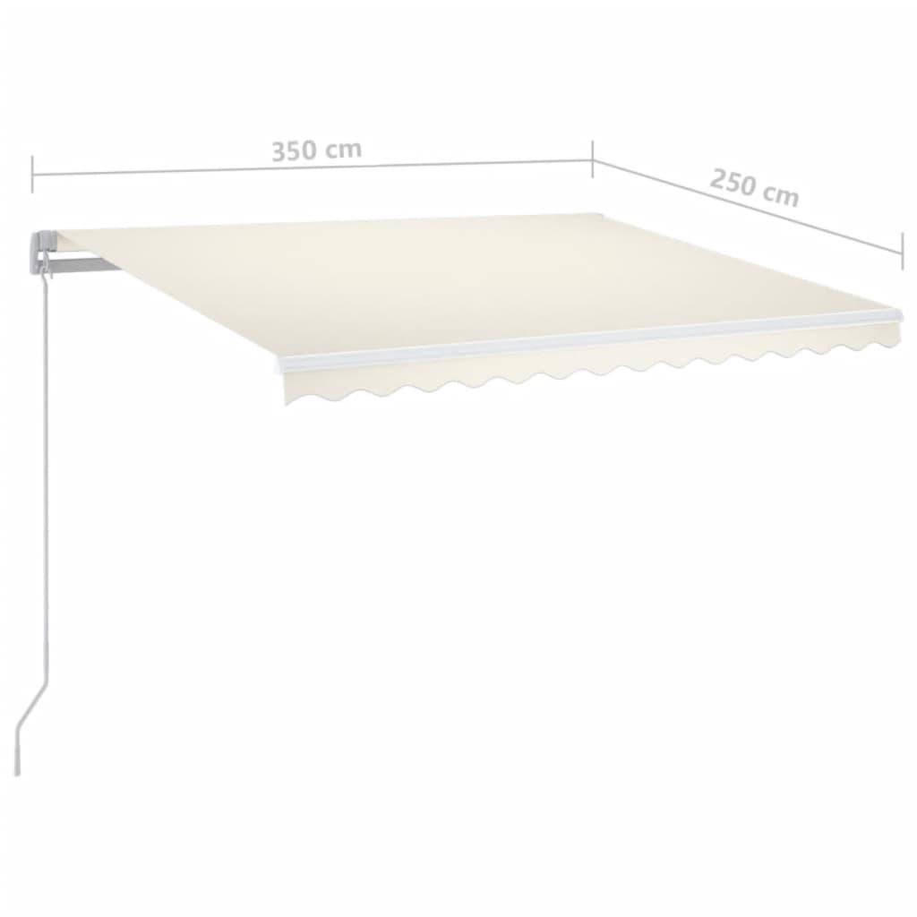 Markise Manuell Einziehbar 350x250 cm Creme