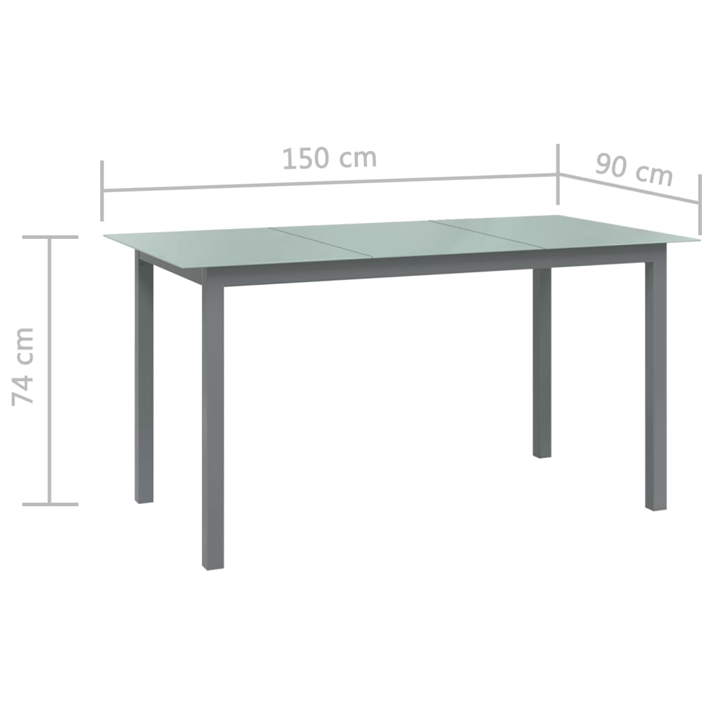 10-tlg. Garten-Essgruppe Schwarz und Silbern