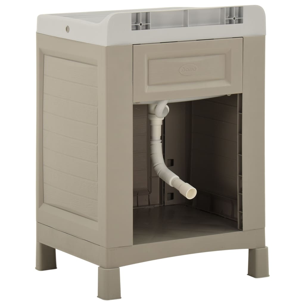 Waschküchen-Schrank 60x51x89 cm Sandfarben