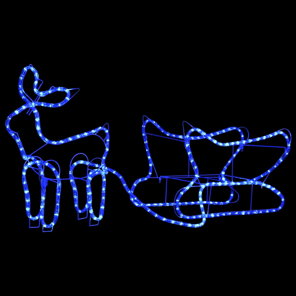 Christmas decoration reindeer and sleigh outdoor 252 LEDs