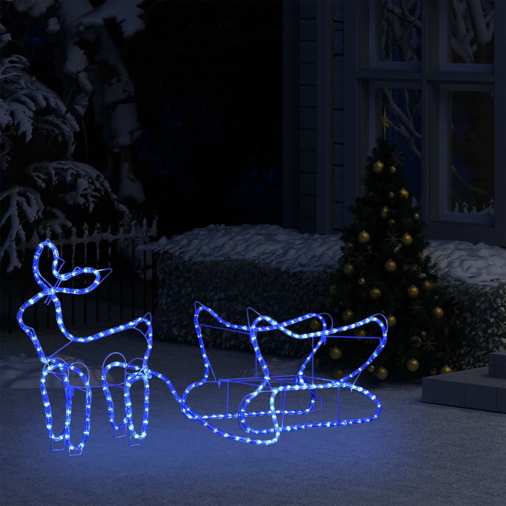 Christmas decoration reindeer and sleigh outdoor 252 LEDs