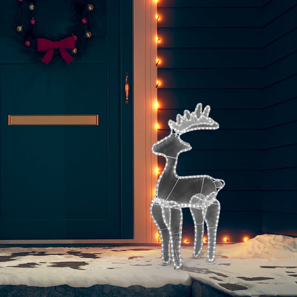 Reindeer Christmas decoration with mesh 306 LEDs 60x24x89 cm