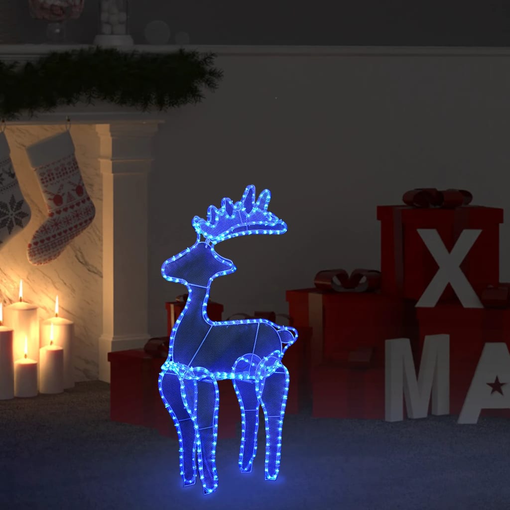Reindeer Christmas decoration with mesh 306 LEDs 60x24x89 cm