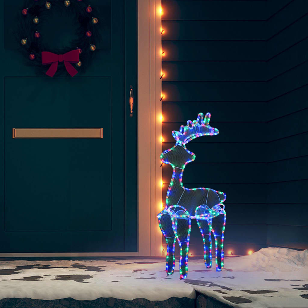 Reindeer Christmas decoration with mesh 306 LEDs 60x24x89 cm