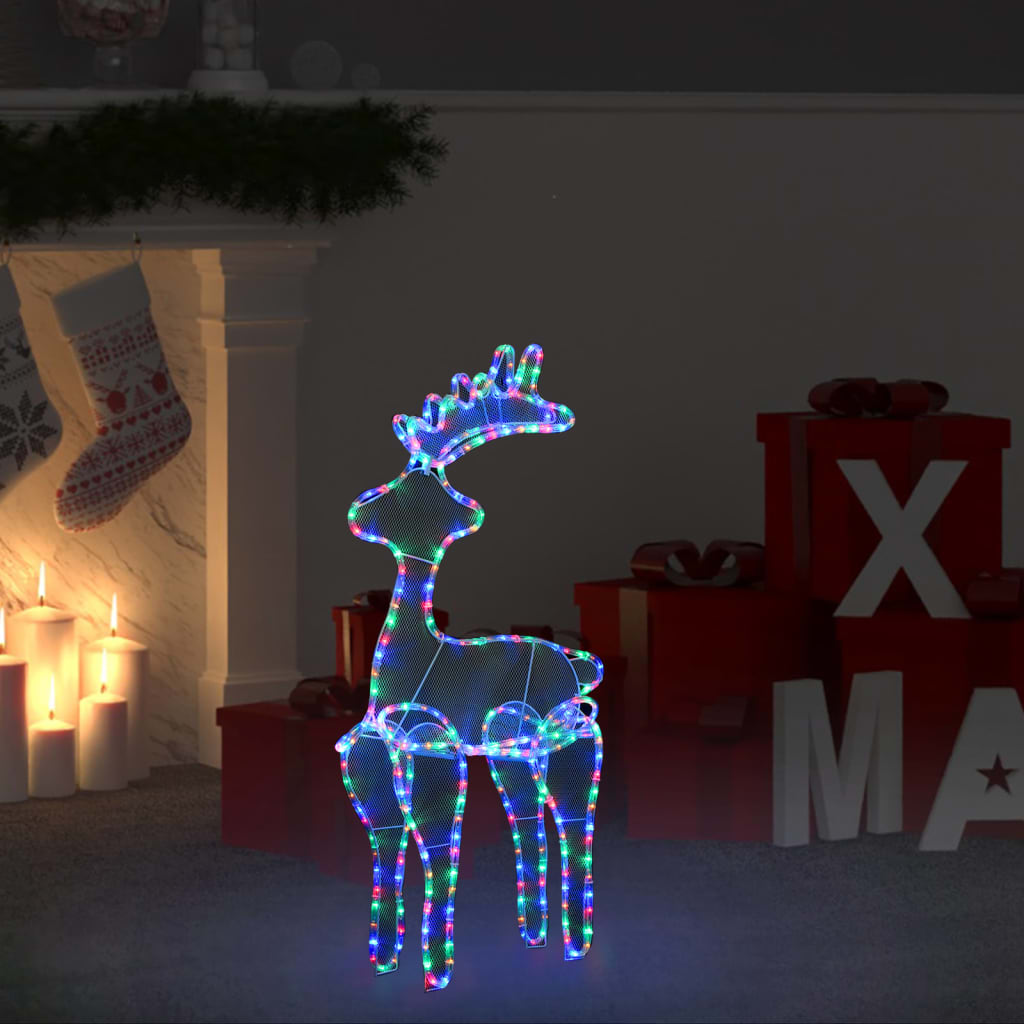 Reindeer Christmas decoration with mesh 306 LEDs 60x24x89 cm