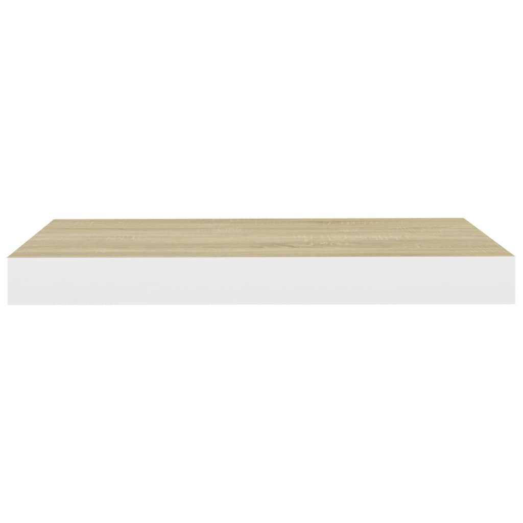 Floating shelves 4 pcs. Oak look and white 50x23x3.8 cm MDF