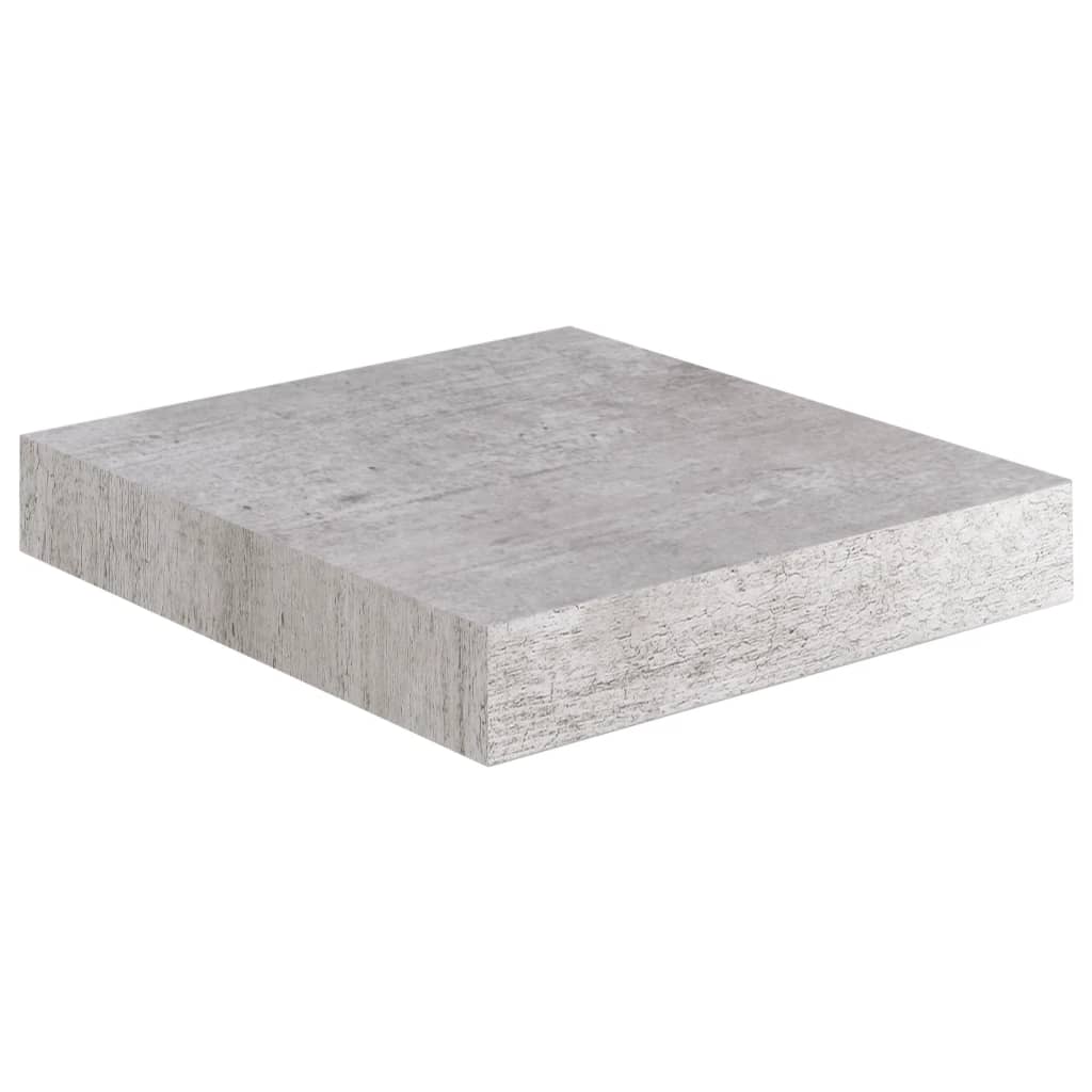 Floating shelves 4 pcs. Concrete grey 23x23.5x3.8 cm MDF