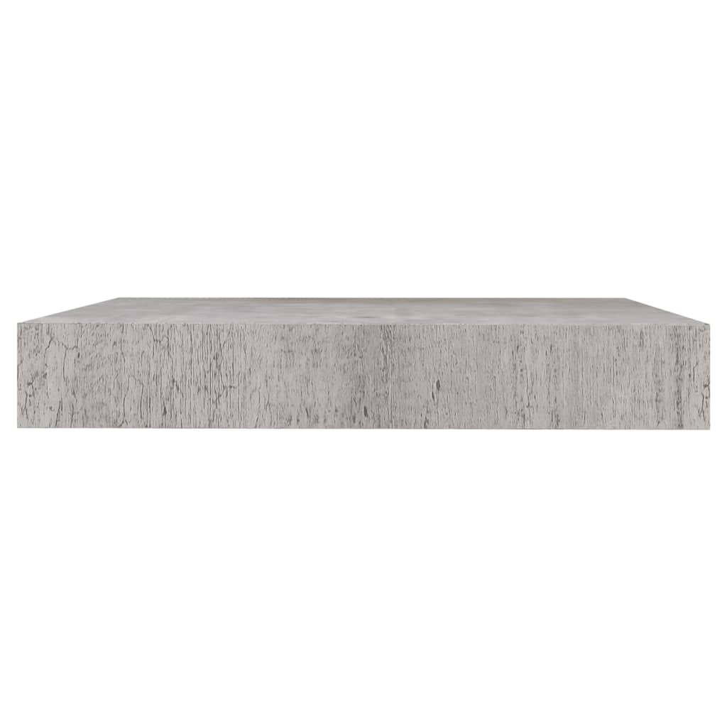 Floating shelves 4 pcs. Concrete grey 23x23.5x3.8 cm MDF
