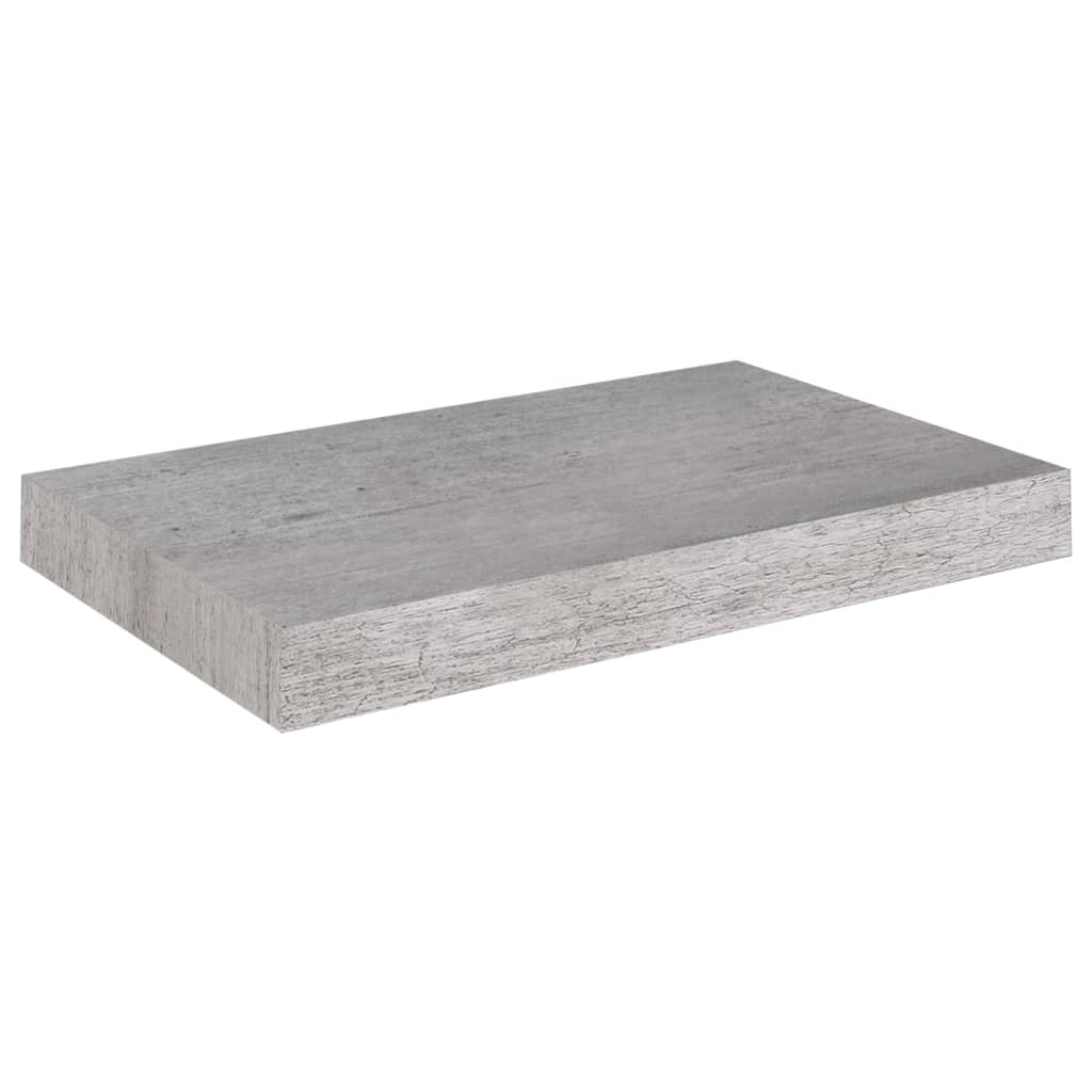 Floating shelves 4 pcs. Concrete grey 40x23x3.8 cm MDF
