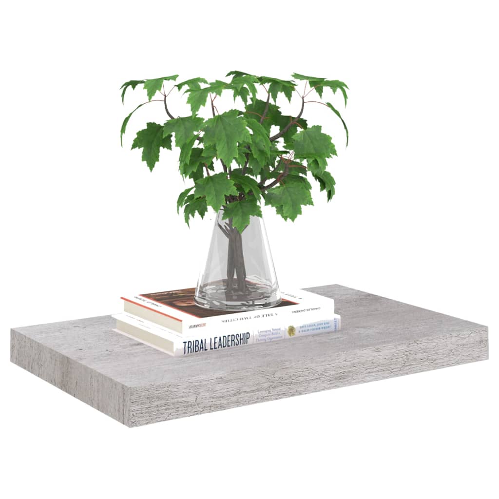Étagère flottante en béton gris 50x23x3,8 cm MDF