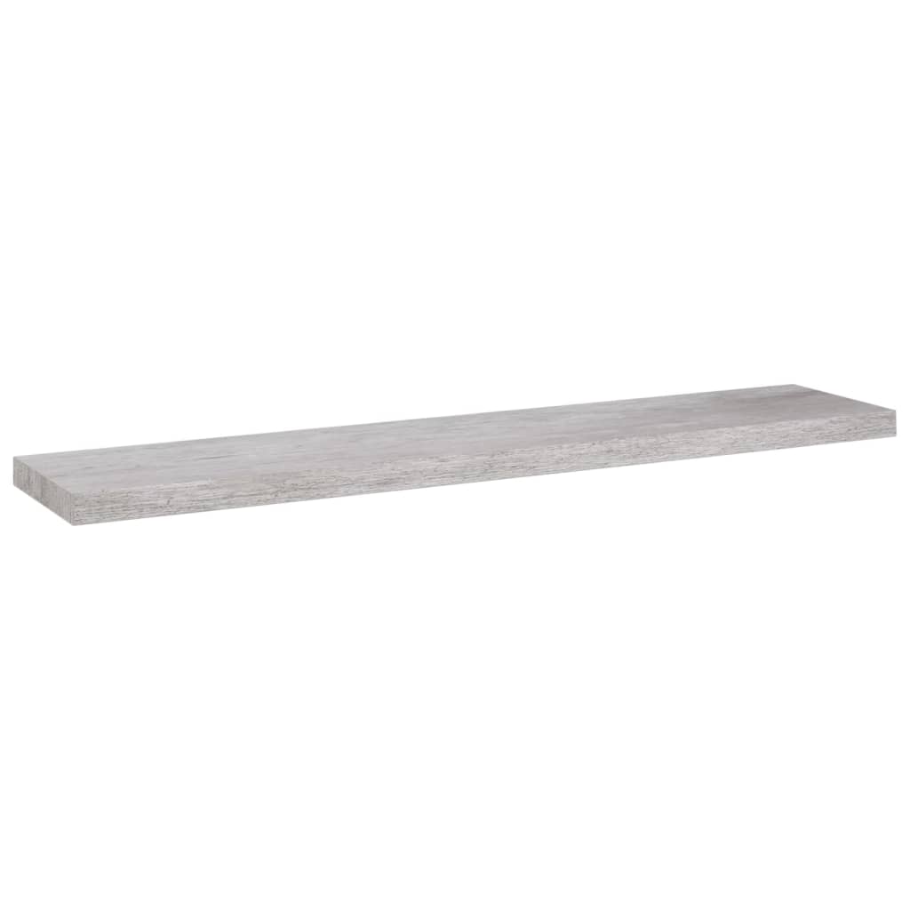 Floating shelves 4 pcs. Concrete grey 120x23.5x3.8 cm MDF