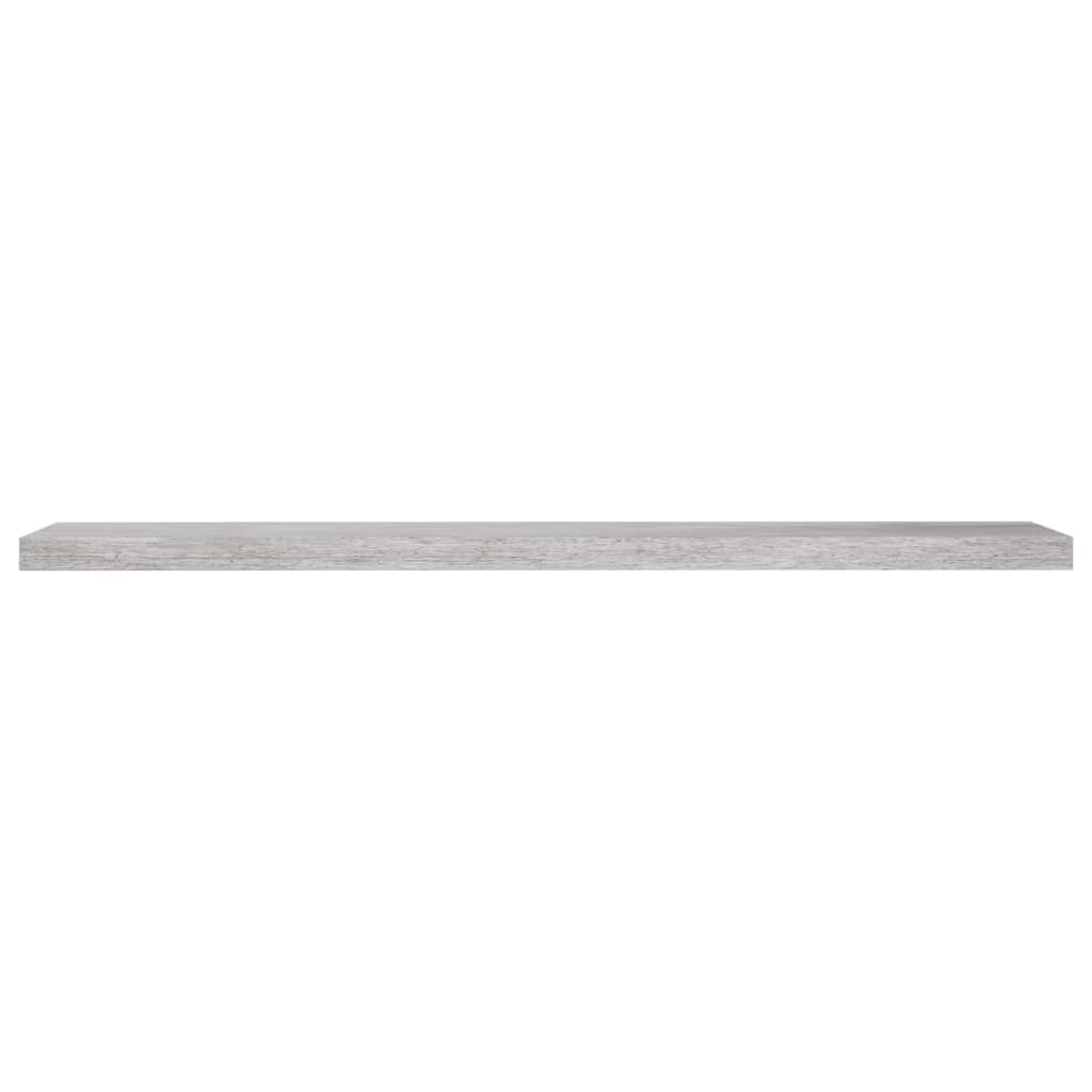 Floating shelves 4 pcs. Concrete grey 120x23.5x3.8 cm MDF
