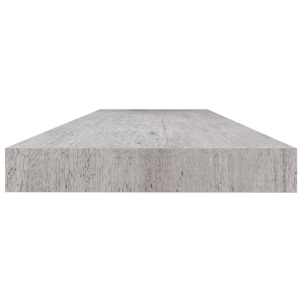 Floating shelves 4 pcs. Concrete grey 120x23.5x3.8 cm MDF