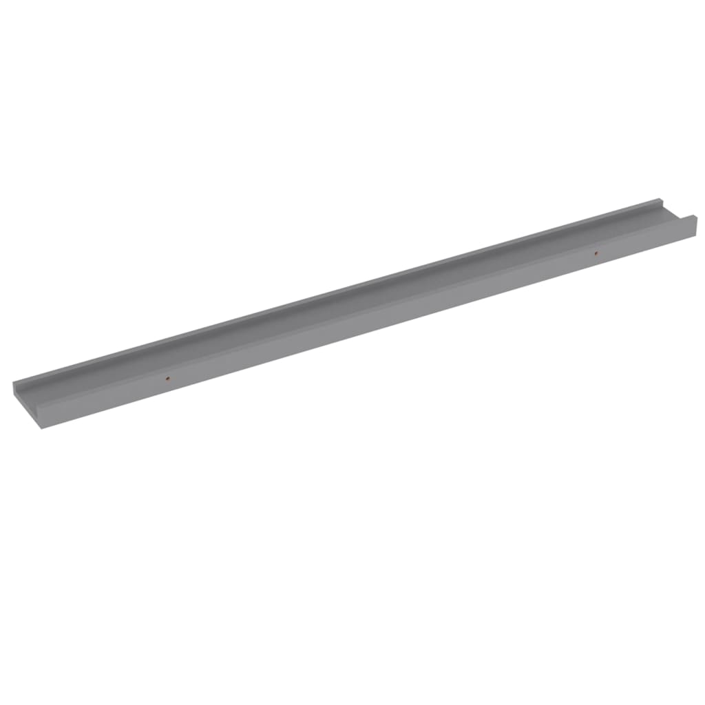 Wall shelves 4 pcs. Gray 100x9x3 cm