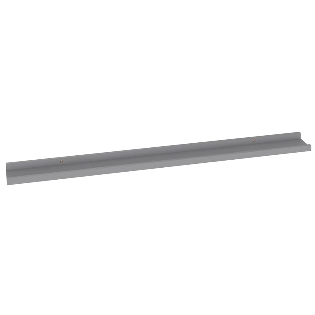 Wall shelves 4 pcs. Gray 100x9x3 cm