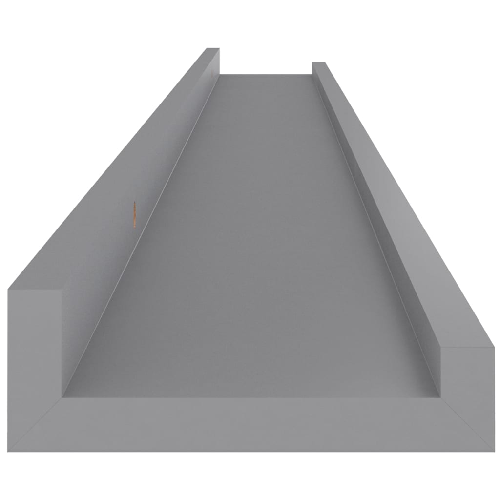 Wall shelves 4 pcs. Gray 100x9x3 cm