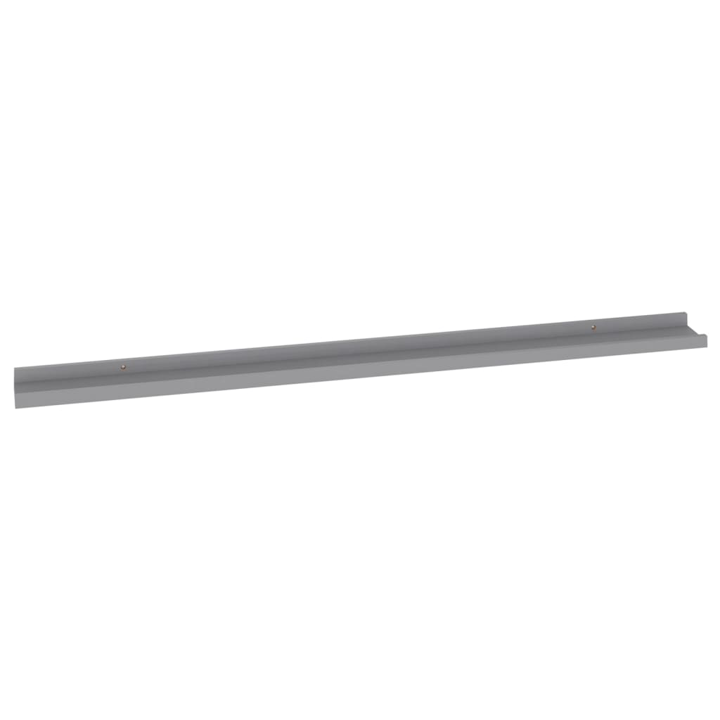 Wall shelves 4 pcs. Gray 115x9x3 cm