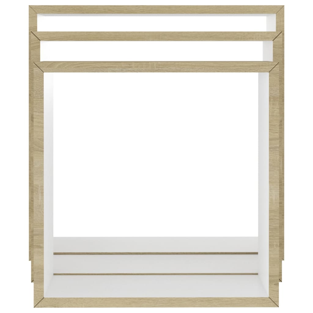Cube shelves 3 pcs. White and Sonoma oak