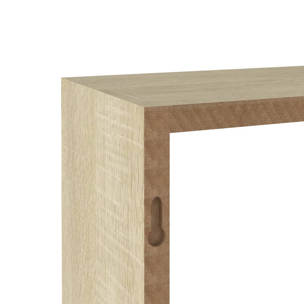 Cube shelves 3 pcs. White and Sonoma oak
