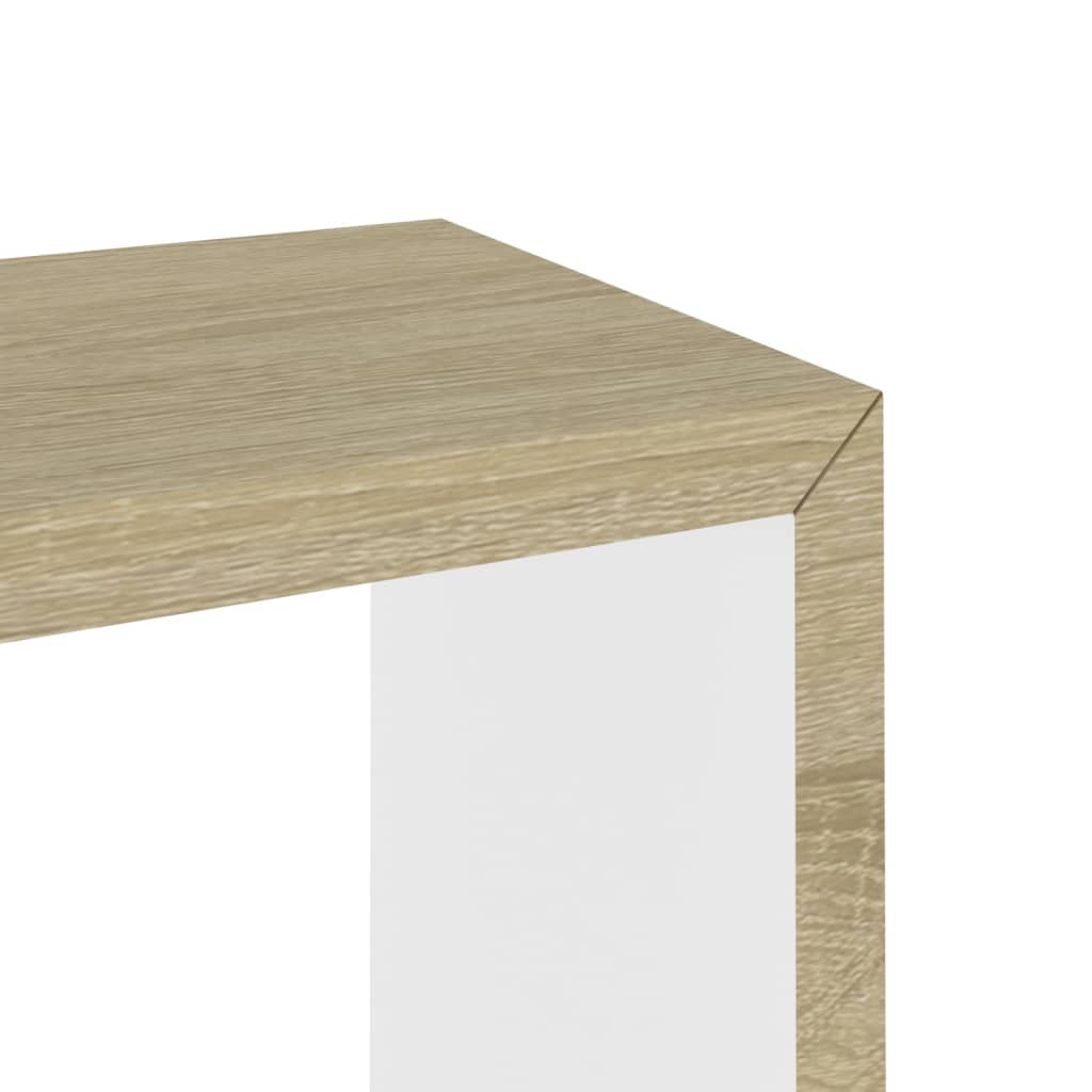 Cube shelves 3 pcs. White and Sonoma oak