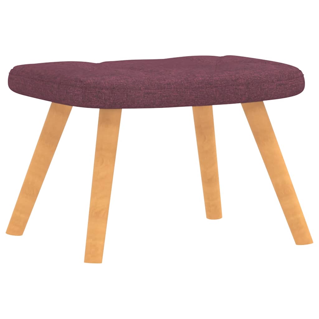 Relaxsessel mit Hocker Lila Stoff