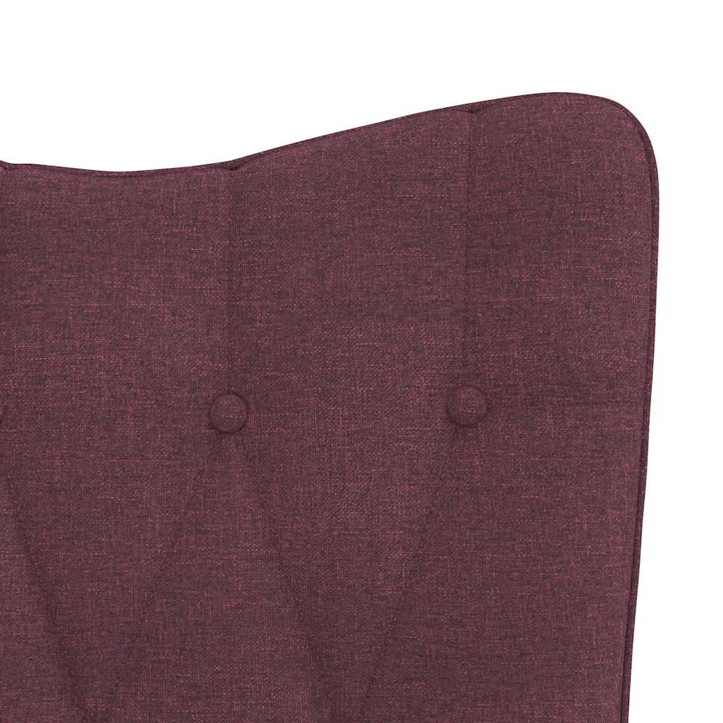 Relaxsessel mit Hocker Lila Stoff