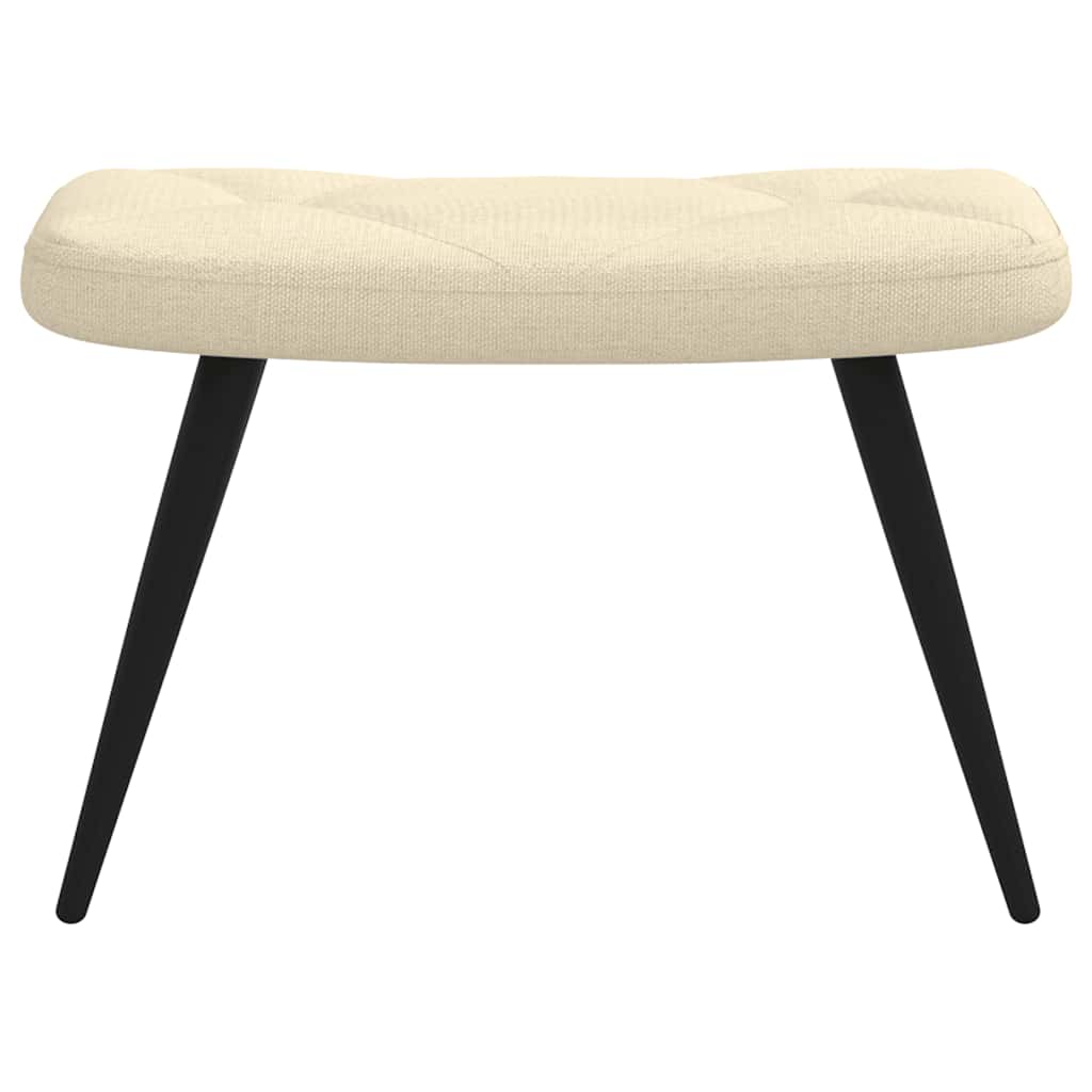 Relaxsessel mit Hocker Creme Stoff