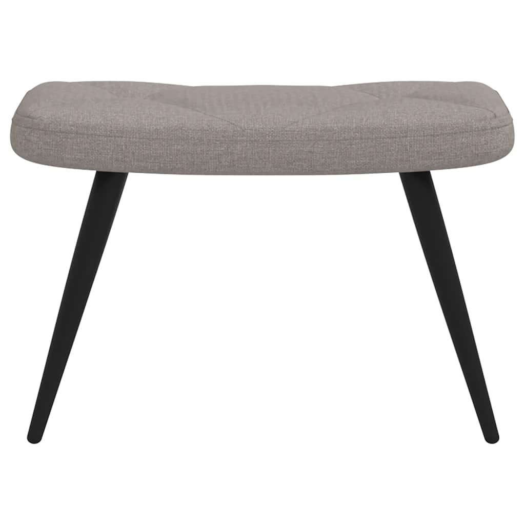 Relaxsessel mit Hocker Taupe Stoff