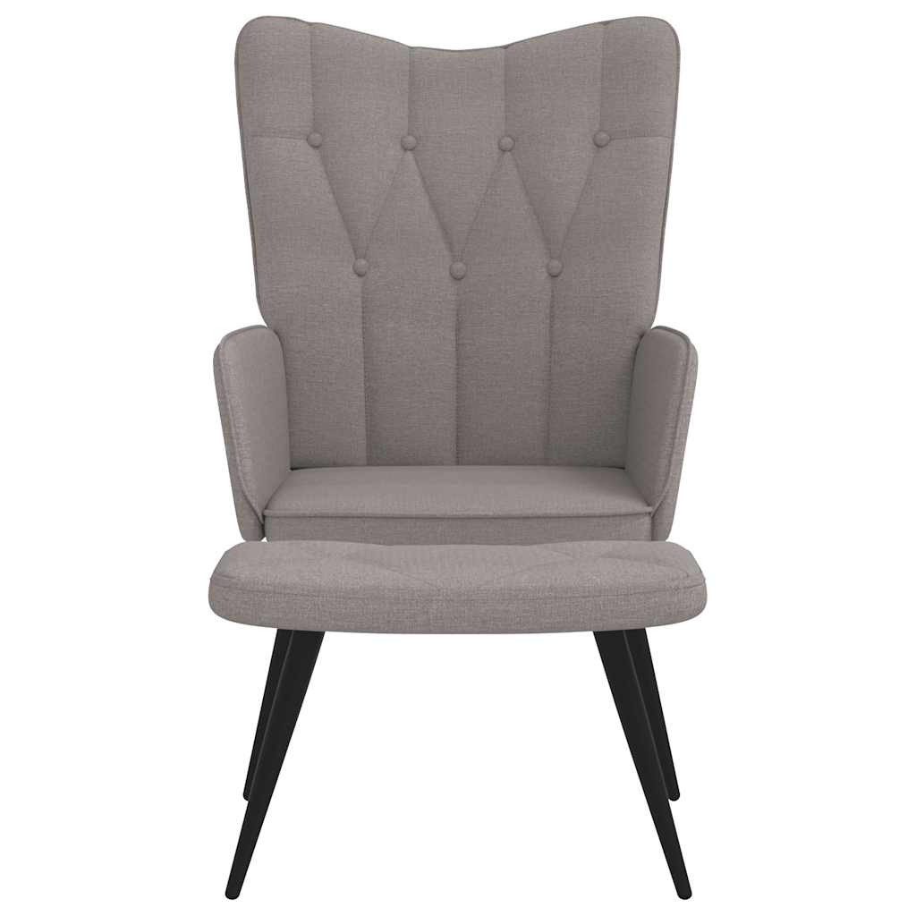 Relaxsessel mit Hocker Taupe Stoff