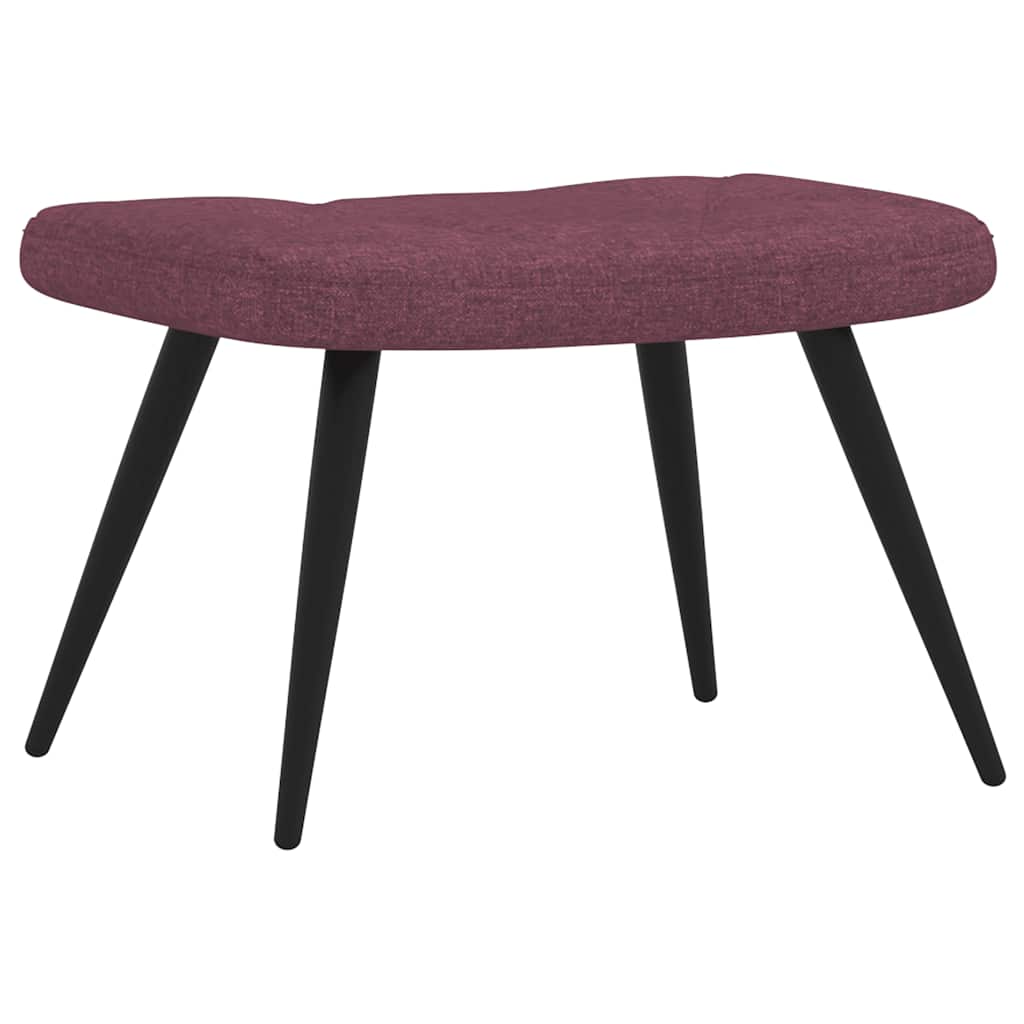 Relaxsessel mit Hocker Lila Stoff