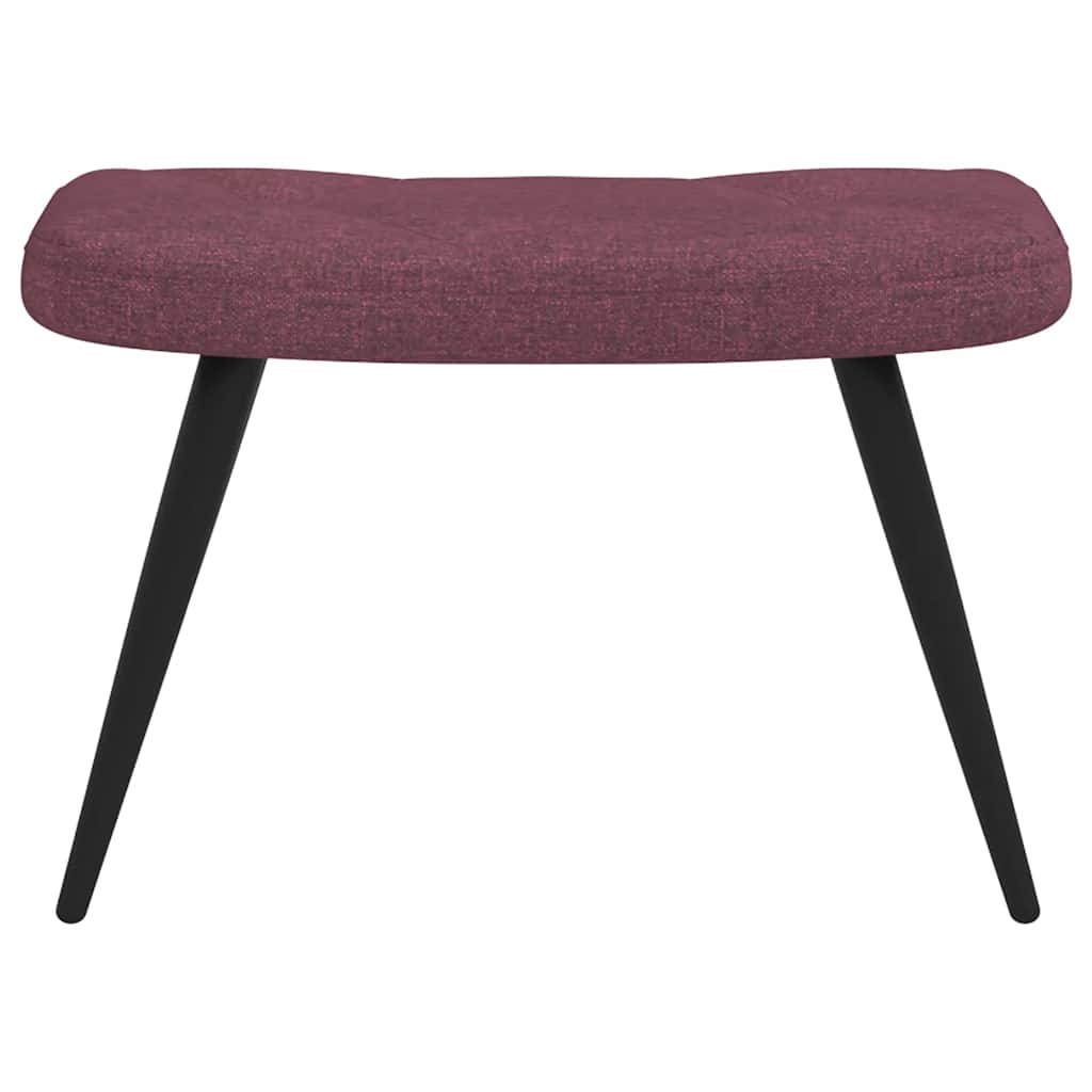 Relaxsessel mit Hocker Lila Stoff
