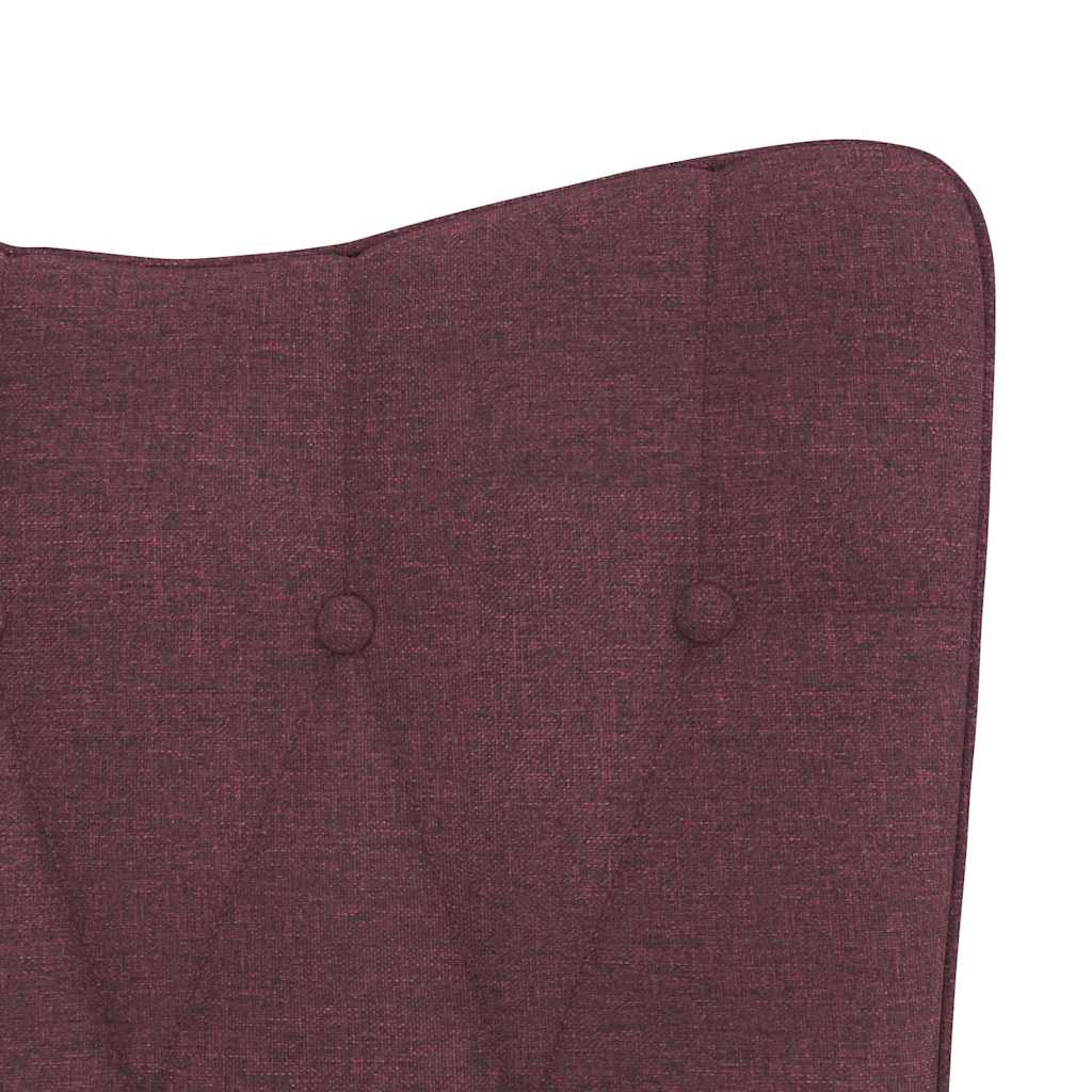 Relaxsessel mit Hocker Lila Stoff