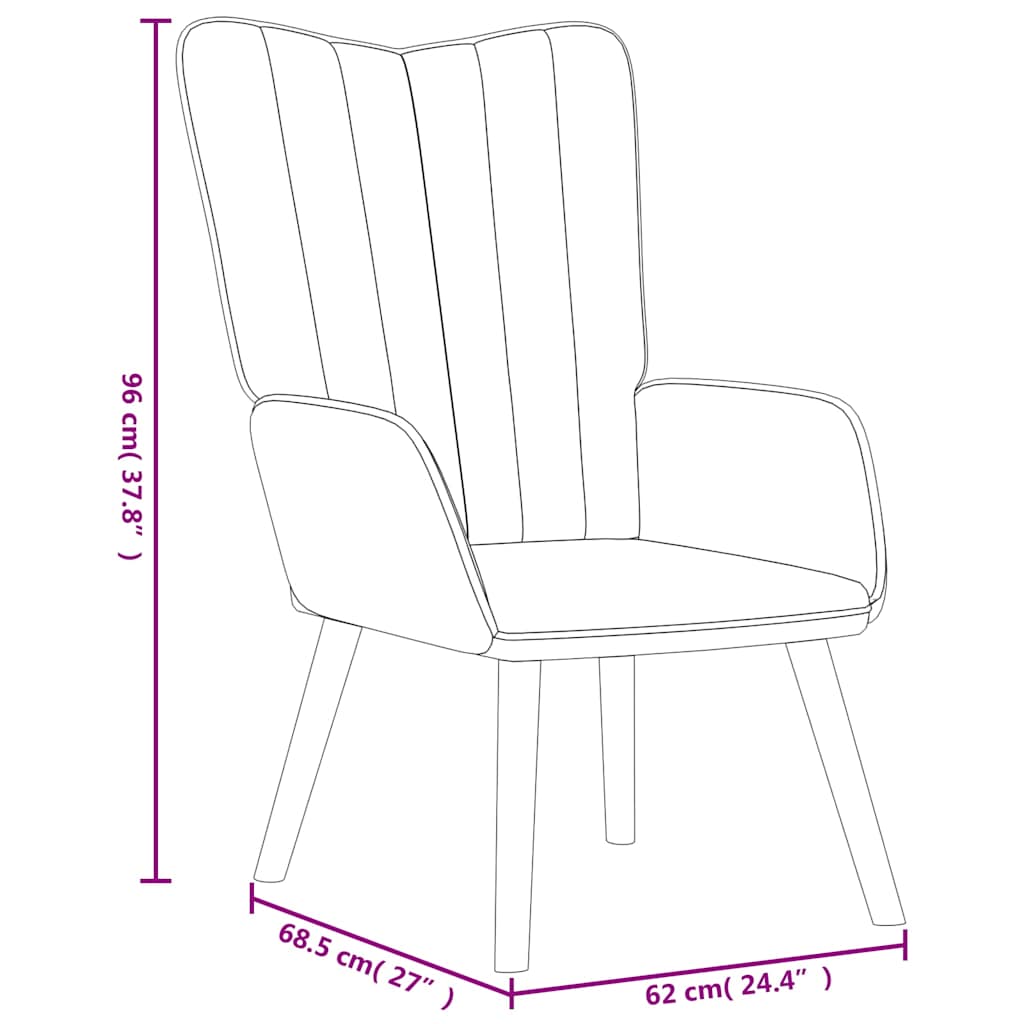 Relaxsessel mit Hocker Hellgrün Samt
