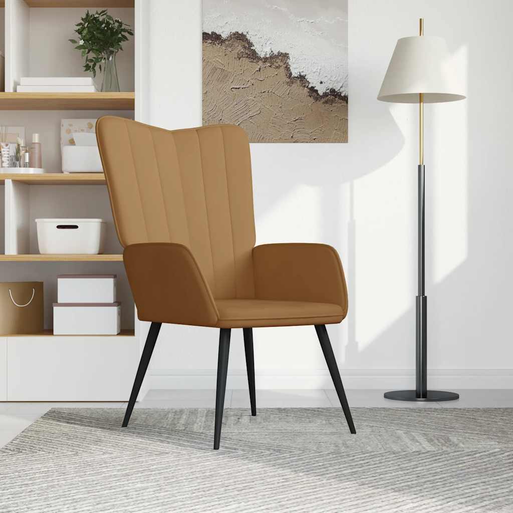 Relaxsessel Braun Samt